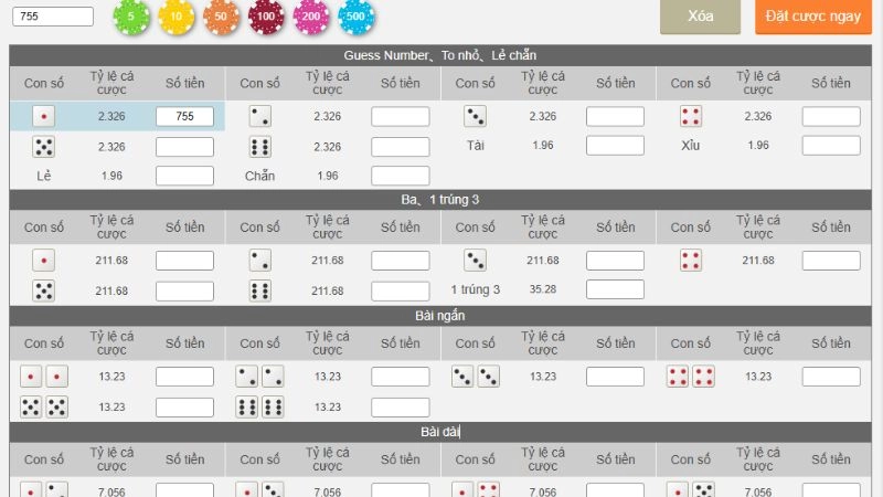 Tỷ lệ ăn thưởng khủng 1 ăn 99.55 tại sảnh lô đề – xổ số 58WIN