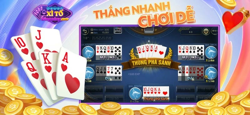  Người chơi tự tin bluff trong ván Xì Tố tại nhà cái Zomclub