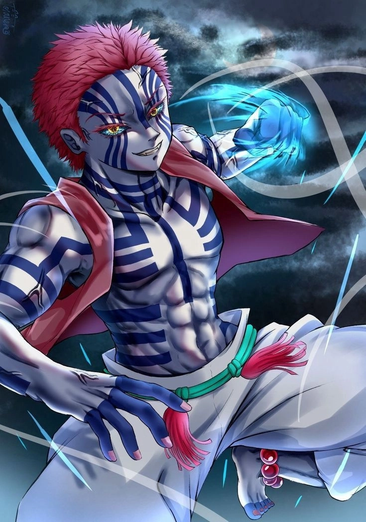 Tranh fanart rengoku x akaza nổi bật và ấn tượng