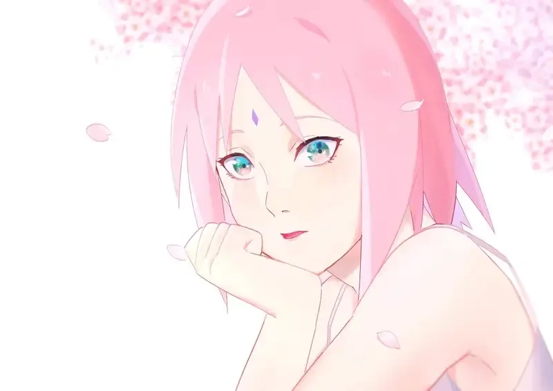 Tập vẽ vẽ haruno sakura theo phong cách anime độc đáo