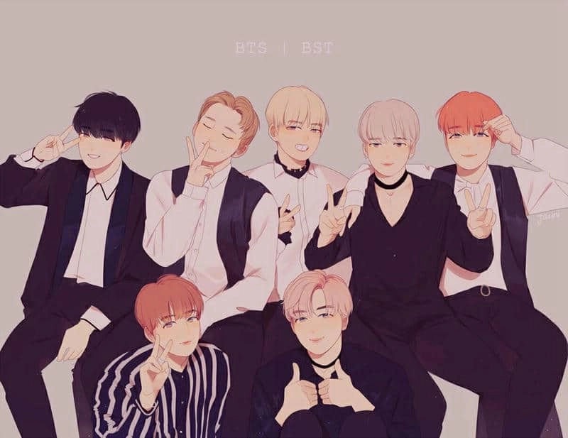 Trang trí màn hình với hình nền bts chibi đẹp