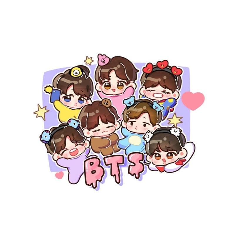 Ngắm anh chibi bts chất lượng cao cho fan