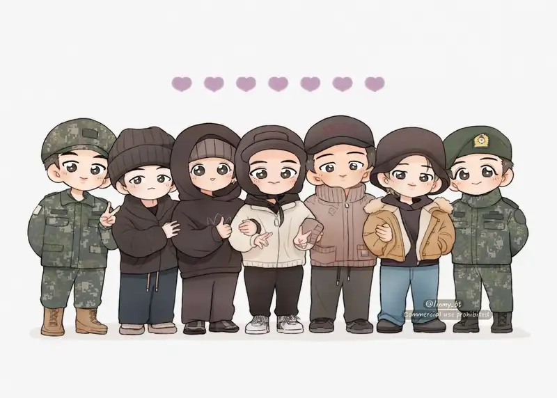 Đón Noel với bts chibi christmas siêu dễ thương