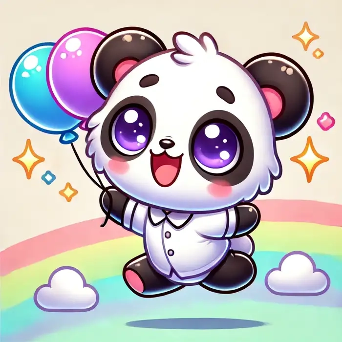 Tạo niềm vui với gấu trúc cute chibi đáng yêu mỗi ngày