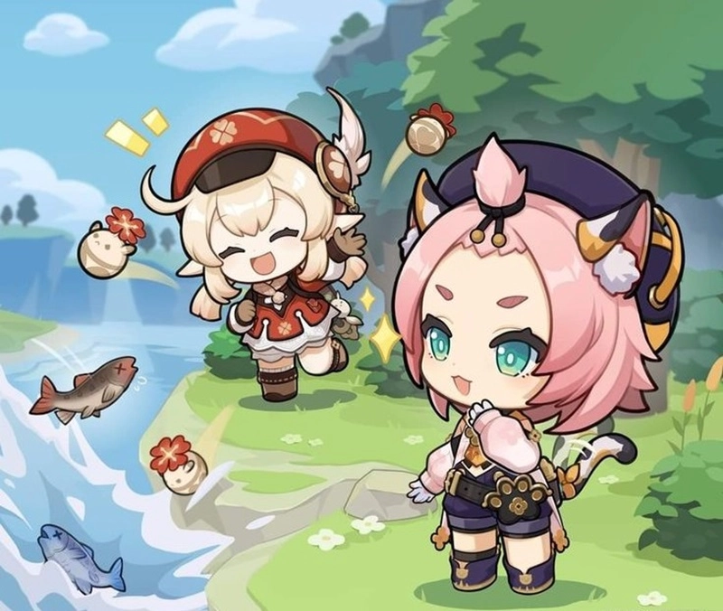 Sưu tập genshin chibis các nhân vật yêu thích