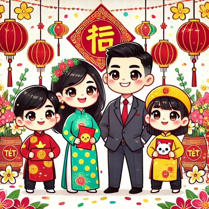 Thỏa sức sáng tạo với chibi tết chưa ghép mặt