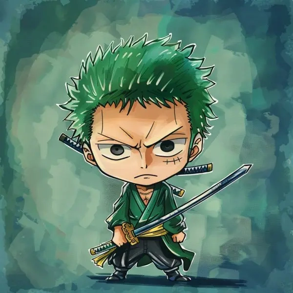 Ngắm zoro 6 múi chibi cực ngầu và mạnh mẽ siêu cute