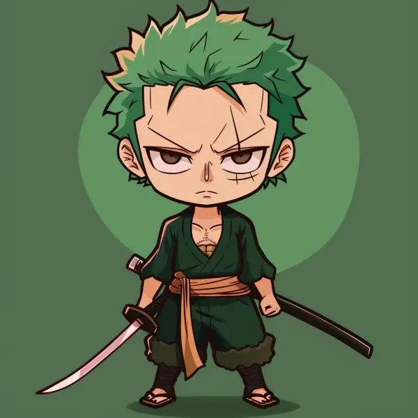 Trang trí màn hình với hình nền zoro chibi siêu cute