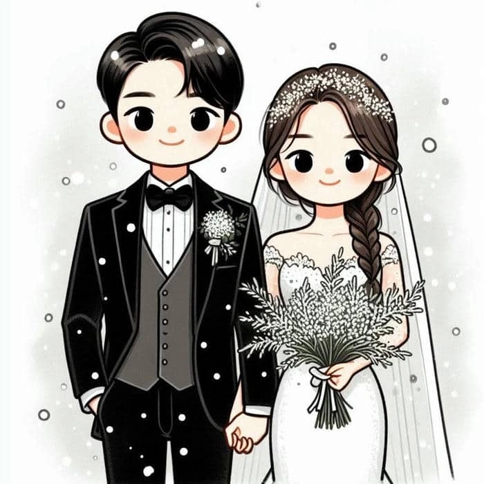 Xem cô dâu chú rể hoạt hình vui nhộn và đáng yêu