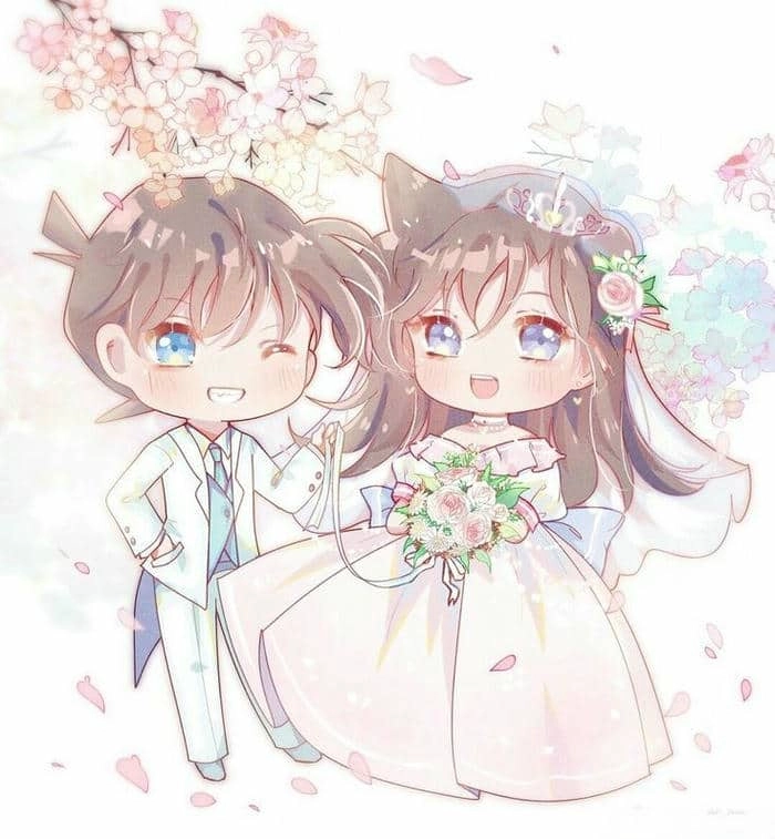 Lưu lại ảnh cô dâu chú rể chibi cho bộ sưu tập của bạn