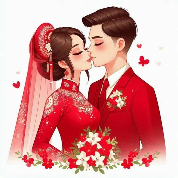 Học cách vẽ cô dâu chú rể chibi đơn giản tại nhà