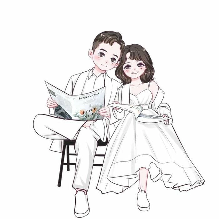 Ngắm dâu rể chibi cute cho ý tưởng trang trí tiệc cưới