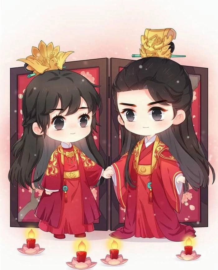 Khám phá hình cô dâu chú rể chibi đáng yêu để tham khảo