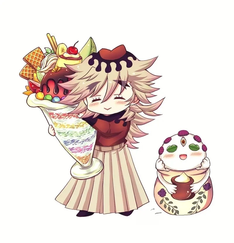 Ý tưởng trang trí cùng hình cute douma chibi