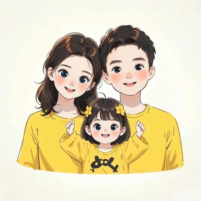 Chibi gia đình đáng yêu khiến ai cũng thích