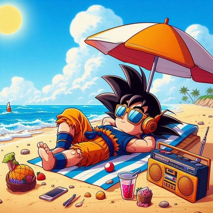 Thử sức sáng tạo với chibi goku đầy màu sắc