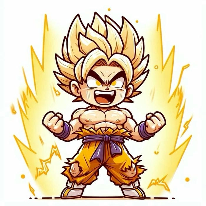 Ngắm goku black chibi độc đáo và mạnh mẽ