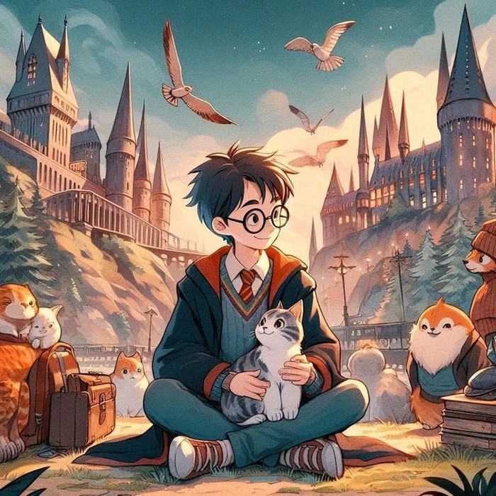 Hòa mình cùng harry potter chibi anime phong cách Nhật