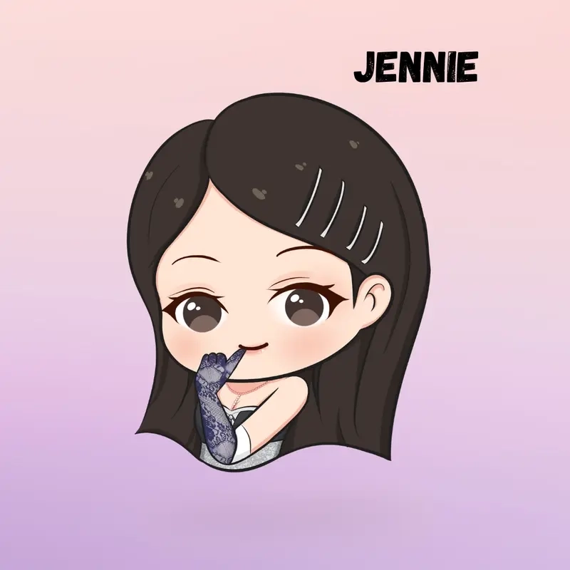 Ảnh jennie chibi mang nét dễ thương tinh tế