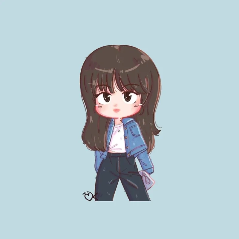 Blackpink lisa chibi drawing cho người mới