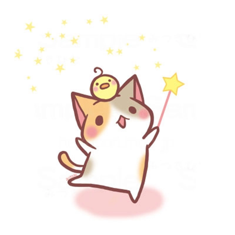 Chọn ảnh con mèo chibi cute cho màn hình máy