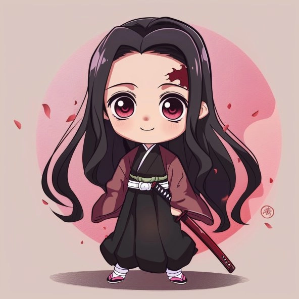 Học cách vẽ nezuko chibi cute đơn giản nhanh