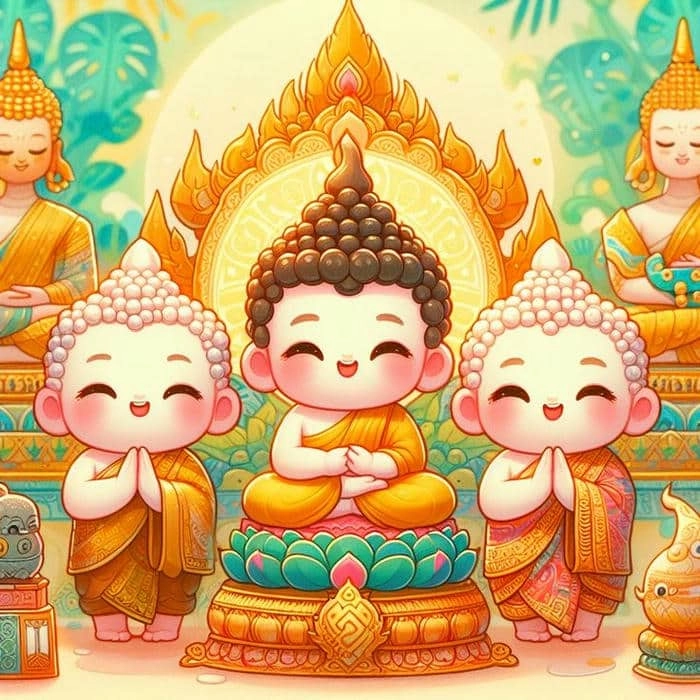 Chiêm ngưỡng hình ảnh phật chibi tinh xảo dễ thương
