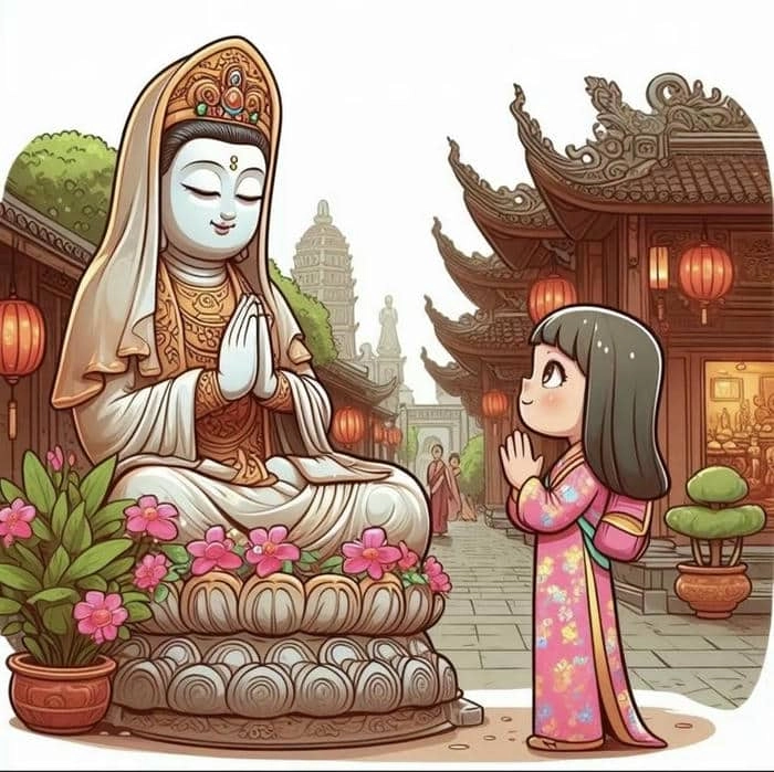 Ngắm đức phật chibi thanh tịnh dễ thương trong phòng