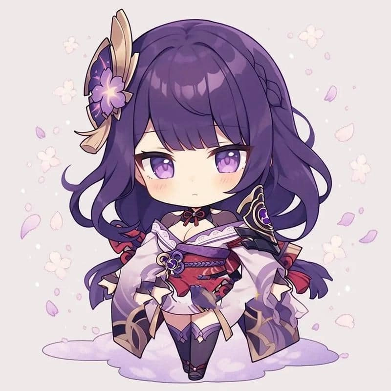 Ngắm raiden ei chibi dễ thương khiến bạn thích mê