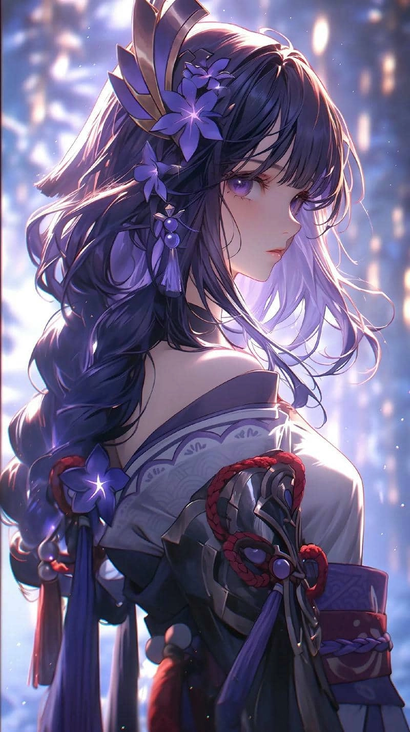 Tải ngay raiden shogun chibi png chất lượng cao