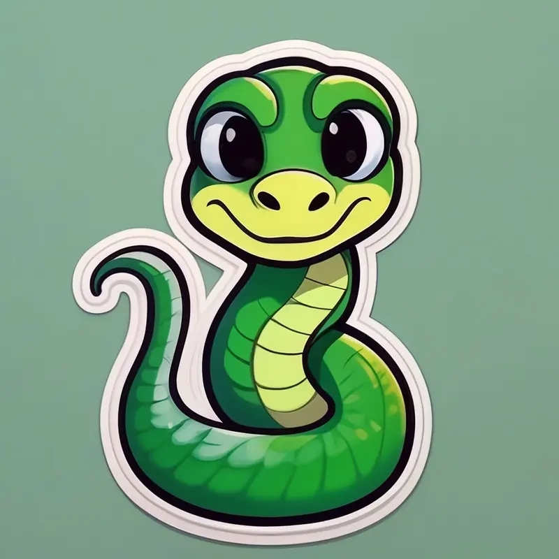 Vẽ rắn chibi phù hợp cho bé nhỏ