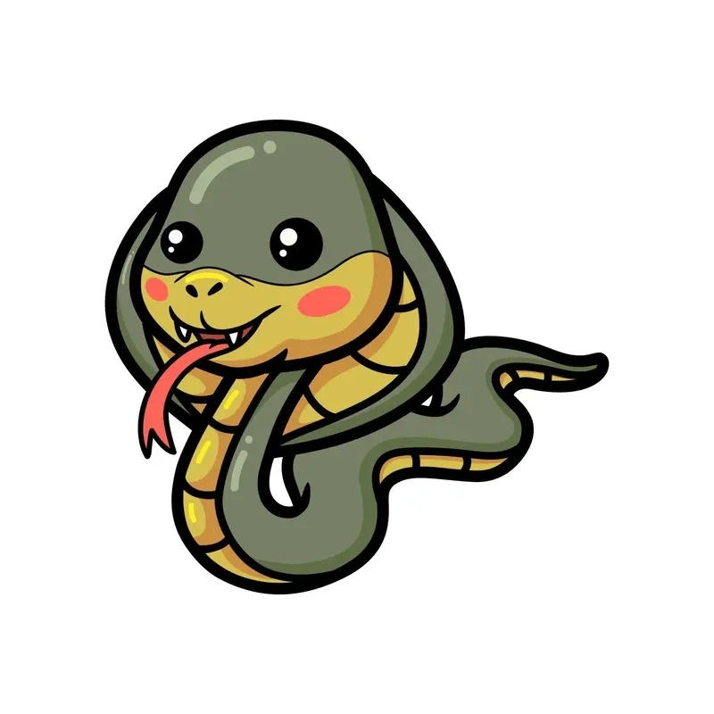 Rắn chibi tết mang không khí rộn ràng