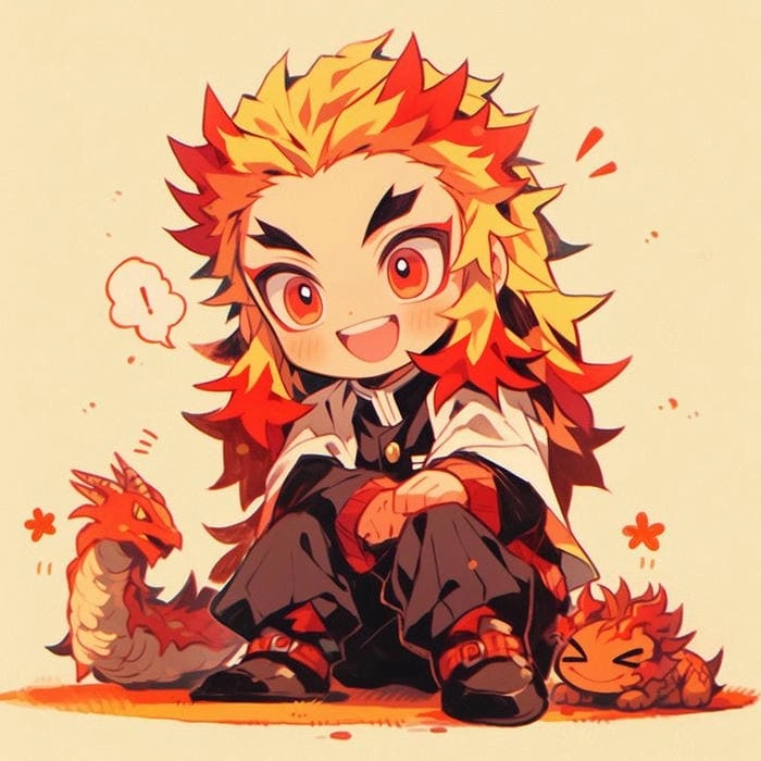 Hướng dẫn cách vẽ rengoku chibi dễ theo từng bước