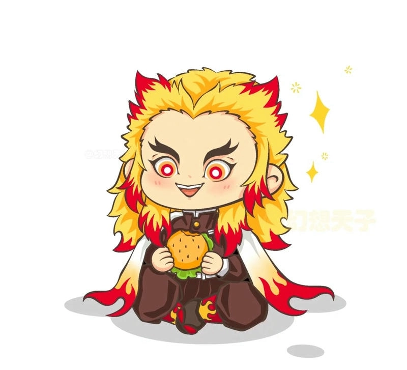 Thử tay với rengoku vẽ chibi phong cách ngầu lòi