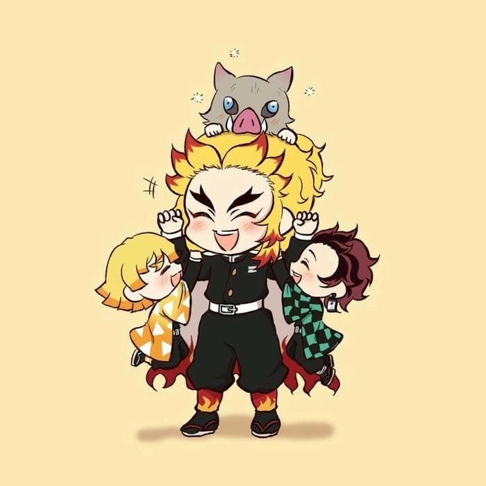 Rengoku chibi đáng yêu khiến fan mê mẩn nhìn ngay