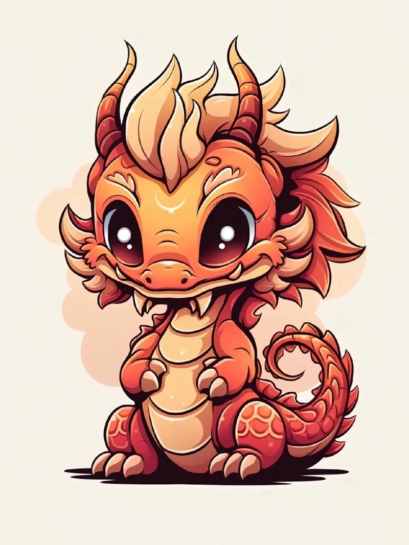 Vẽ rồng chibi dễ dàng cùng các bước đơn giản