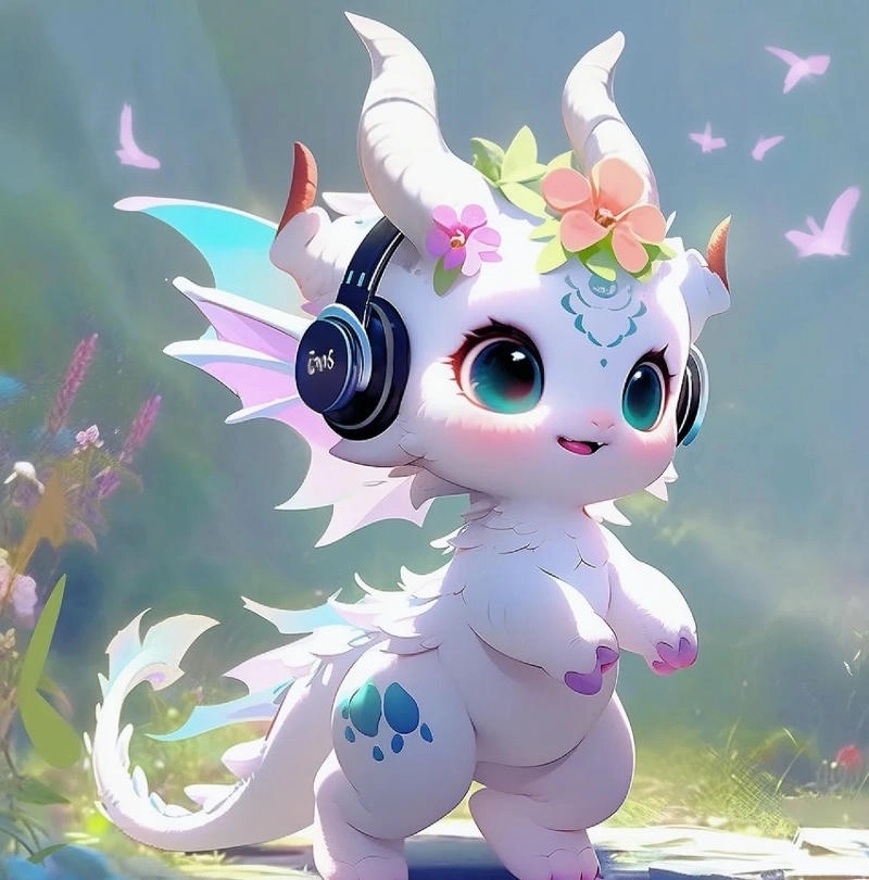 Hình rồng chibi độc đáo dành cho trang trí mạng xã hội