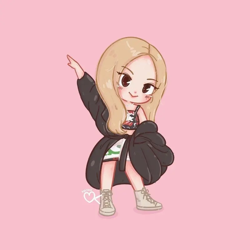 Rosé chibi tạo cảm hứng cho fan art