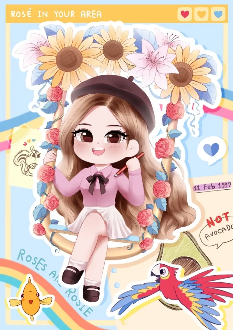 Vẽ rose chibi đơn giản tại nhà