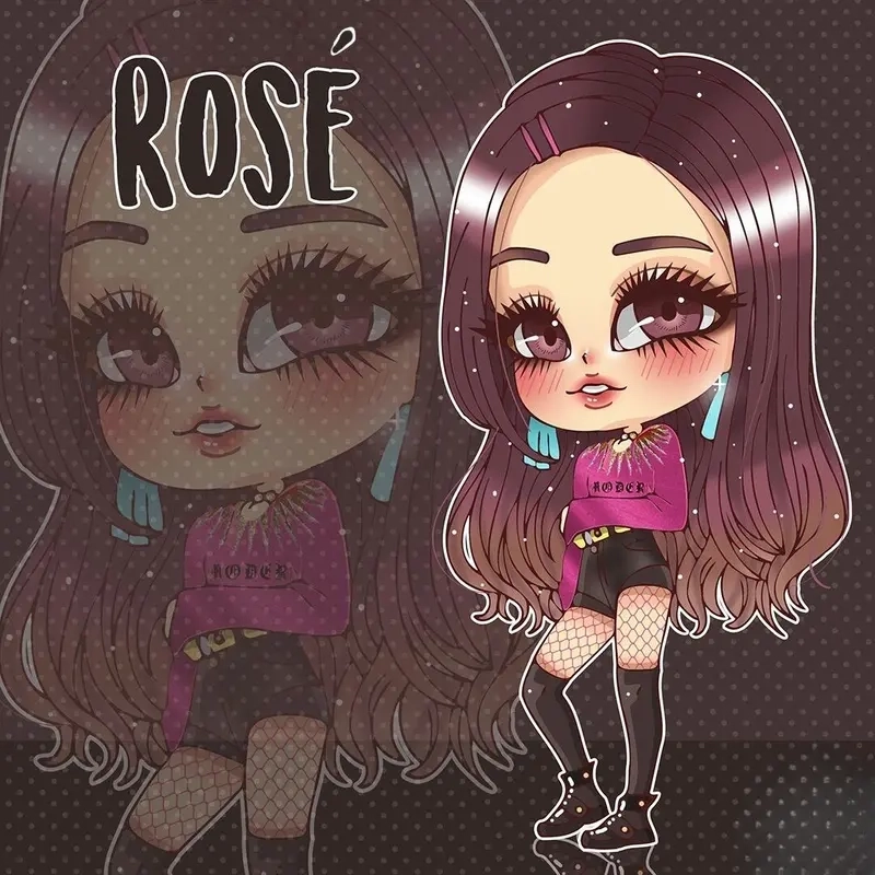 Vẽ rose chibi đơn giản cho bé tập vẽ