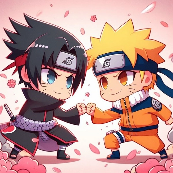 Bộ đôi naruto x sasuke chibi cực chất cho fan