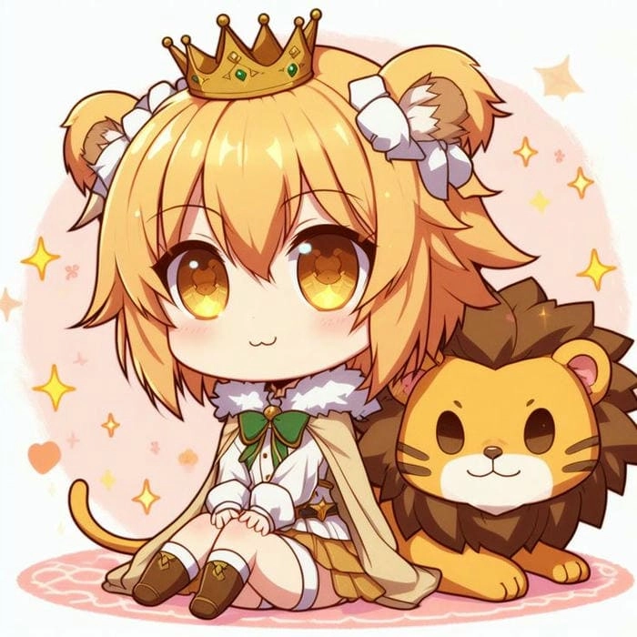 Sưu tầm sư tử chibi cute đáng yêu cho bộ sưu tập