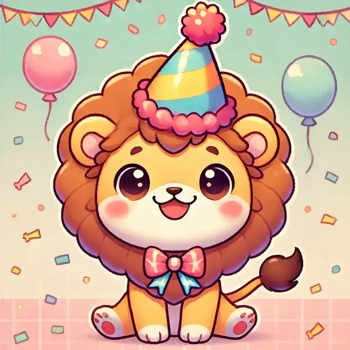 Tận hưởng hình ảnh con sư tử chibi đáng yêu và vui nhộn
