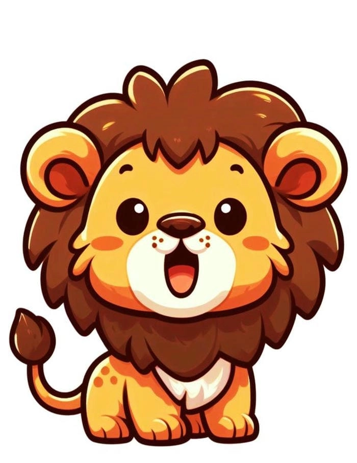 Tải ngay hình sư tử chibi cute cho điện thoại và máy tính