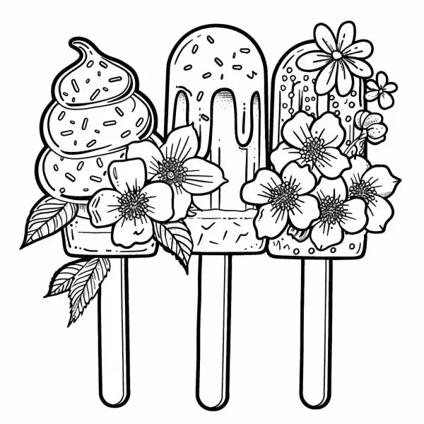 Khám phá tranh tô màu kem que với nhiều kiểu dáng dễ thương