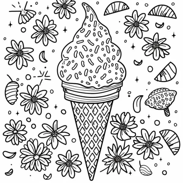 Tô màu hình que kem dễ thương giúp bé phát triển sáng tạo