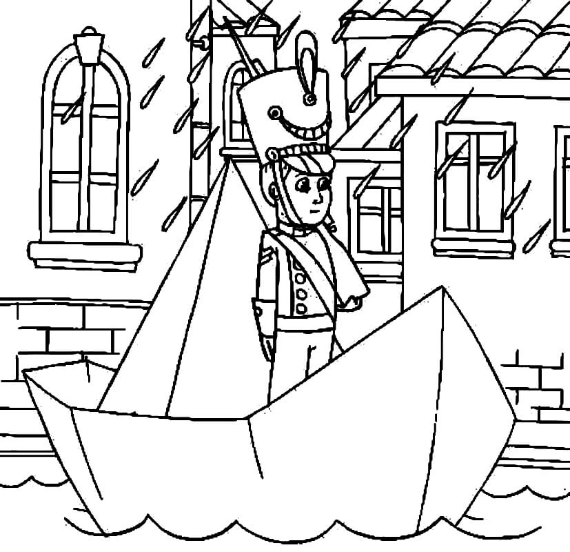 Tô màu nghệ thuật với tranh tô màu chú lính chì ballet dễ thương