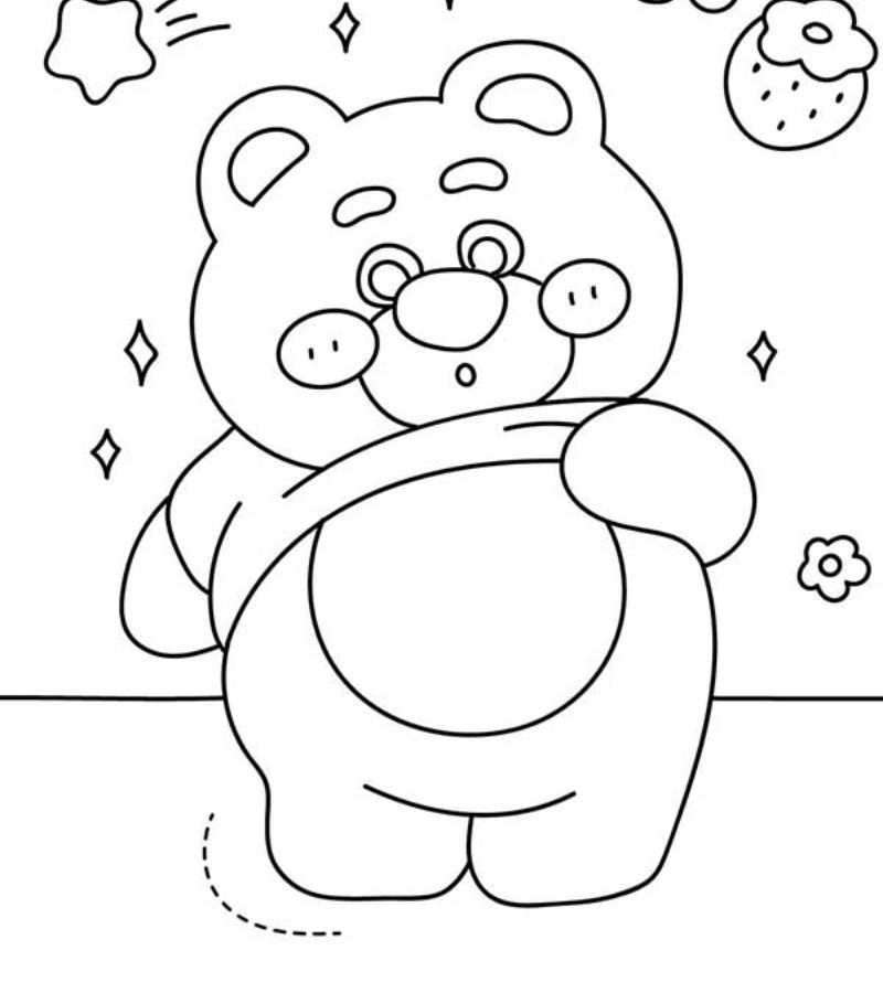 Tô màu cùng tranh tô màu gấu teddy ngộ nghĩnh và đáng yêu