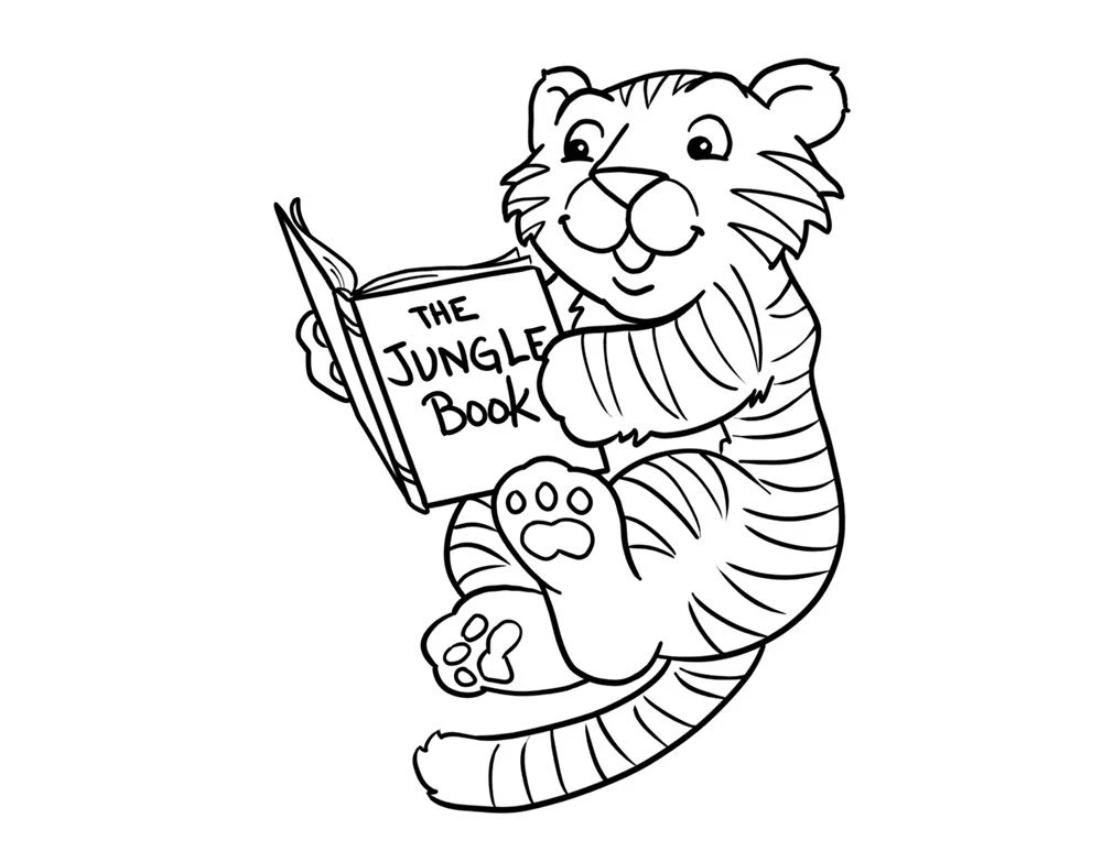 Tận hưởng niềm vui với tranh tô màu con hổ cute dễ thương