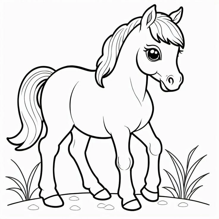 Vẽ dễ dàng với tranh tô màu con ngựa pony ngộ nghĩnh